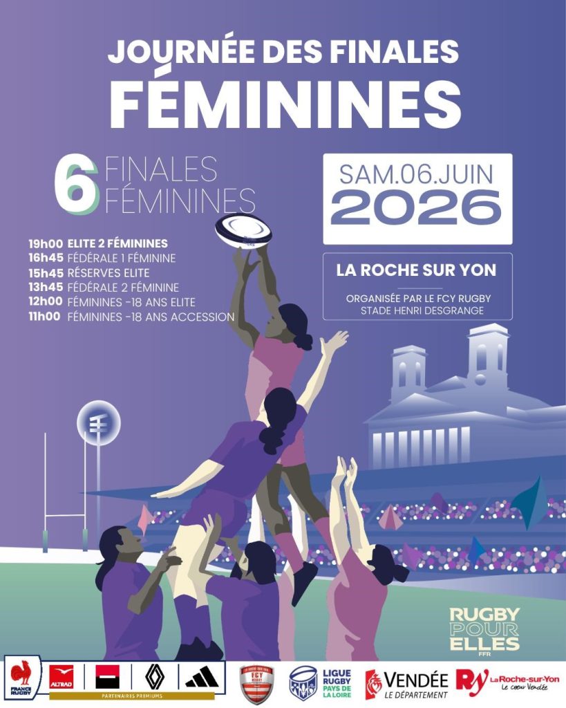 Six finales nationales de rugby féminin à La Roche samedi 6 juin.