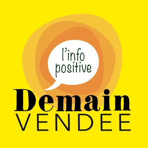 Logo de Demain Vendée, média associatif, avec la mention l'info positive